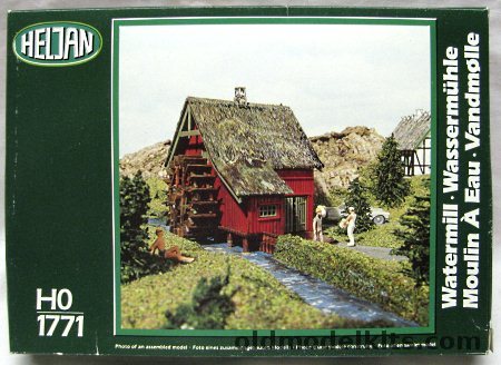 Heljan HO Watermill / Mill - HO Scale Building, 1771 plastic model kit